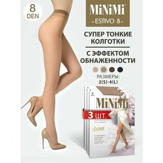 Колготки MiNiMi Estivo, 8 den, 3 шт., размер 2, daino