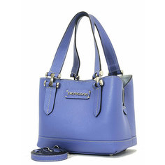 Сумка шоппер Di Gregorio, фактура зернистая, синий