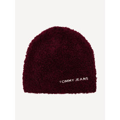 Шапка бини TOMMY HILFIGER для женщин, размер OneSize, бордовый