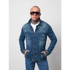 Джинсовая куртка Skull Loft Мужская джинсовка, размер M, синий/голубой