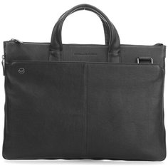 Сумка PIQUADRO Black Square, фактура гладкая, матовая, зернистая, черный