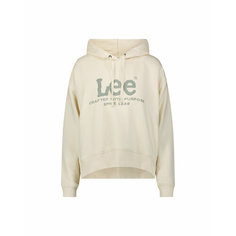 Толстовка Lee Women Logo Hoodie, размер XS, , кремовый
