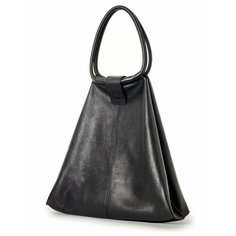 Сумка шоппер STEFFALINI, фактура зернистая, черный