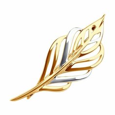 Брошь Diamant, красное золото, 585 проба