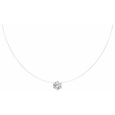Колье Diamant, красное золото, 585 проба, фианит, длина 45 см., золото