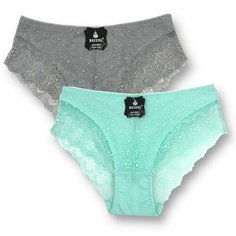 Трусы Beizhi, комплект из 2 шт., размер 4XL, серый, бирюзовый