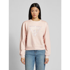 Свитшот GUESS CN Python Triangle Logo Flecee, , размер XS, , розовый