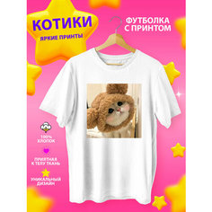 Футболка , размер 170, белый Нет бренда