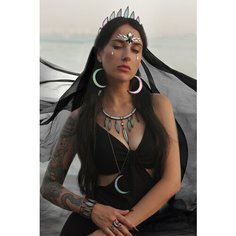 Серьги KATE SHO, стекло, желтый
