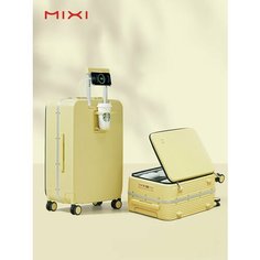 Чемодан MIXI, 69 л, размер M+, желтый