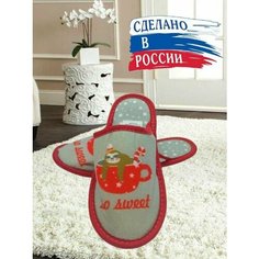 Тапочки Bris, размер 33, серый/красный