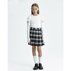 Юбка Gloria Jeans, размер 6-8л/122-128, черный/белый