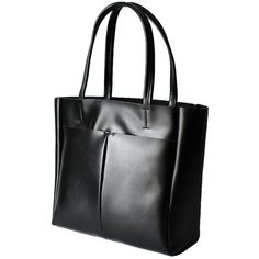 Сумка авоська Finsa, фактура гладкая, черная