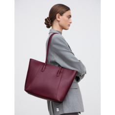 Сумка шоппер 2 BAGS BETTER, красный, бордовый, винный, вишневый, бургунди