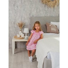 Сорочка Дети в цвете, размер 32-116, розовый/котенок