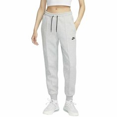 Брюки NIKE W NSW TCH FLC MR JGGR, размер L, светло-серый