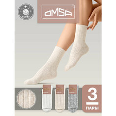 Носки Omsa OMSA COMFORT, комплект, 3 пары, размер 35/38, мультиколор