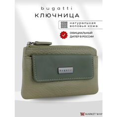 Ключница Bugatti, гладкая фактура, зеленый