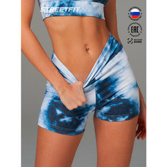 Шорты спортивные STREETFIT, размер S, тай-дай синий