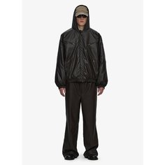 Кожаная куртка FABLE Crumpled Faux-Leather, размер L, коричневый