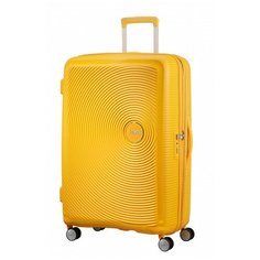 Чемодан American Tourister, 97 л, размер L, golden yellow