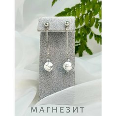 Серьги СафариЯ, размер 10 мм, белый/серый
