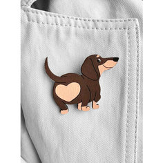 Брошь, 1 шт., коричневый Yes Please Shop