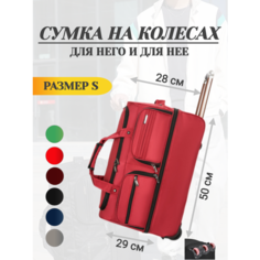 Сумка дорожная faiz, 55 л, 28х50х29 см, ручная кладь, красный ФАЙЗ