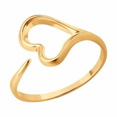 Кольцо Diamant online, красное золото, 585 проба, размер 17