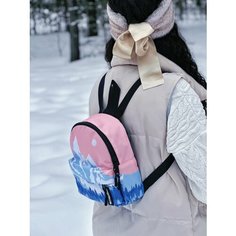Рюкзак НЕСТАНДАРТИКА, фактура гладкая, Рассвет в альпах
