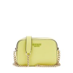 Сумка GUESS, фактура гладкая, матовая, желтый