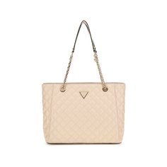 Сумка тоут GUESS, фактура стеганая, бежевый