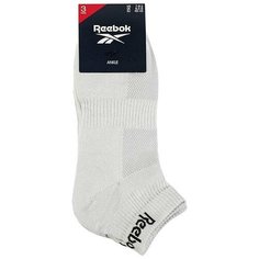 Носки Reebok Ankle Vector, комплект, 3 пары, размер 34/36 EU, белый