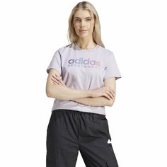 Футболка adidas The Soft Side Linear Tee, размер XS INT, светло-фиолетовый