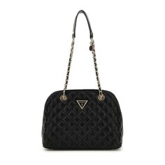 Сумка GUESS, фактура стеганая, зернистая, черный