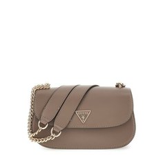 Сумка тоут GUESS, фактура гладкая, бежевая