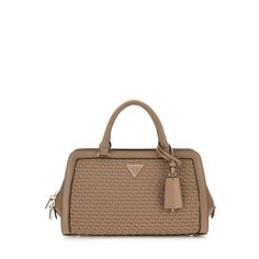 Сумка тоут GUESS, фактура плетеная, бежевый