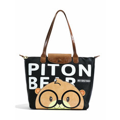 Сумка тоут BeiBaoBao, фактура матовая, черный