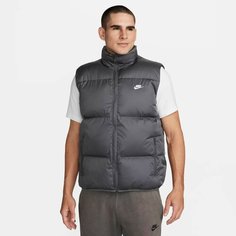 Жилет NIKE sportswear club primaloft mens water repellent puffer vest, размер 2XL, серый