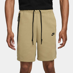Шорты NIKE Tech Fleece, размер M, оливковый