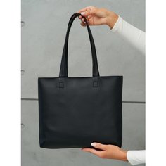 Сумка шоппер , фактура гладкая, черный Нет бренда