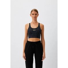Топ спортивный EA7 EMPORIO ARMANI, размер XS, черный
