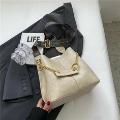 Сумка мессенджер , фактура гладкая, бежевый Fashion Bags