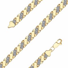 Браслет Diamant online, красное золото, 585 проба, длина 20.5 см.