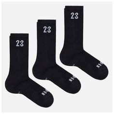 Носки NIKE U JORDAN ESSENTIAL CREW 3PR, комплект, 3 пары, размер M, черный/белый