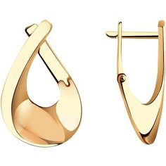 Серьги Diamant online, красное золото, 585 проба, длина 2.5 см