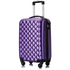 Чемодан Lcase, 35 л, размер S+, фиолетовый
