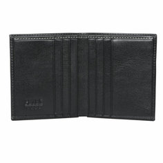 Портмоне Petek 1855, фактура гладкая, черный, гладкий, с белой строчкой