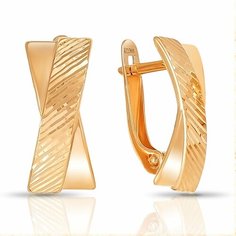 Серьги Diamant online, красное золото, 585 проба, длина 1.7 см