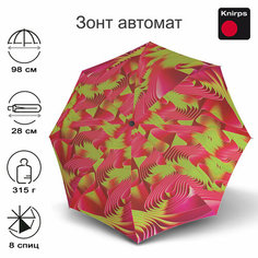 Мини-зонт Knirps, фуксия, желтый